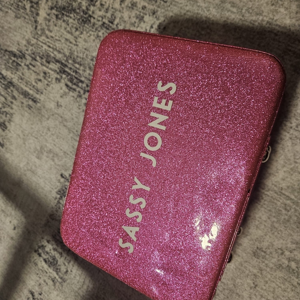 Sassy Jones Pink Glitter Clutch